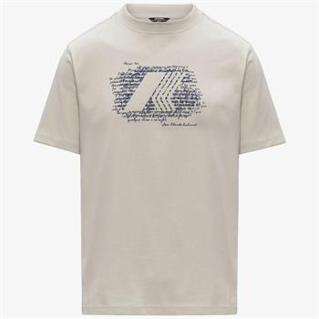 K-WAY T-SHIRT HISTORY E26U 634 BEIGE