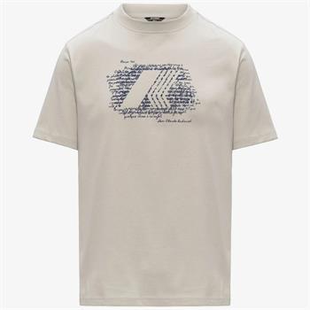 K-WAY T-SHIRT HISTORY E26U 634 BEIGE