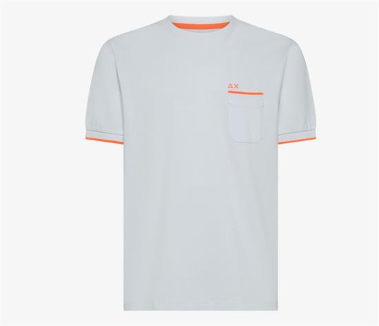 SUN68 T-SHIRT STRIPE E25U 01 BIANCO