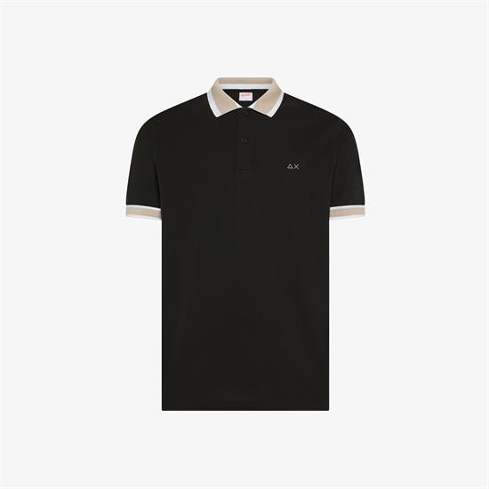 SUN68 POLO MULTISTRIPES E26U 11 NERO