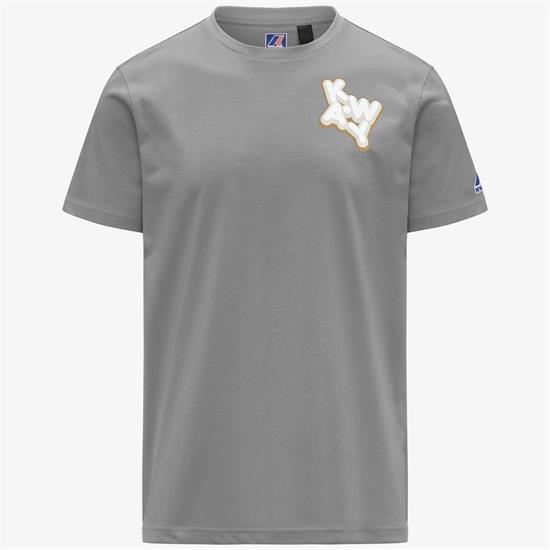 K-WAY T-SHIRT SCATTERED E26U 411 GRIGIO