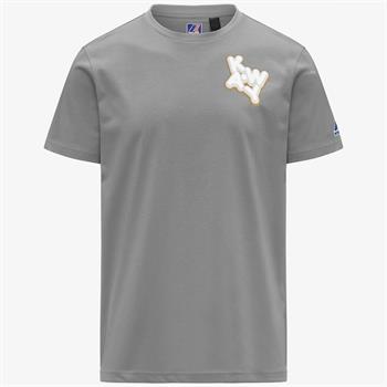 K-WAY T-SHIRT SCATTERED E26U 411 GRIGIO