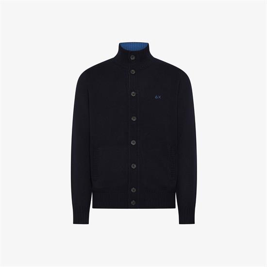SUN68 CARDIGAN WARM I26U 07 NAVY