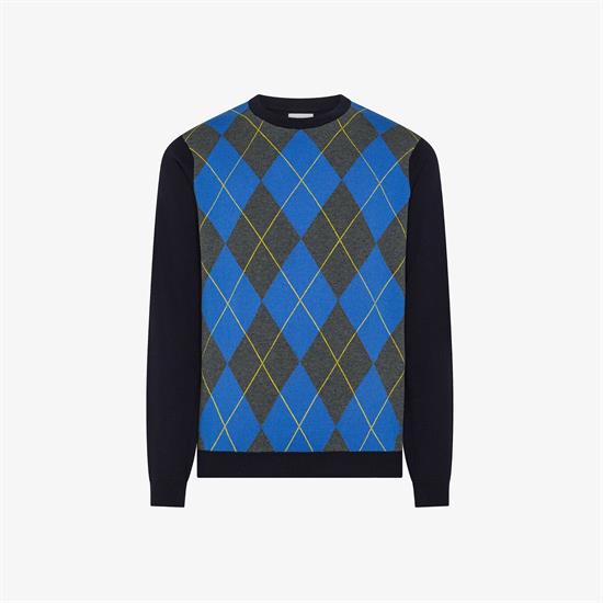 SUN68 MAGLIA ARGYLE I26U 07 NAVY