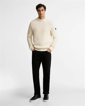 BARBOUR MAGLIA OXHAM I26U T32 BIANCO